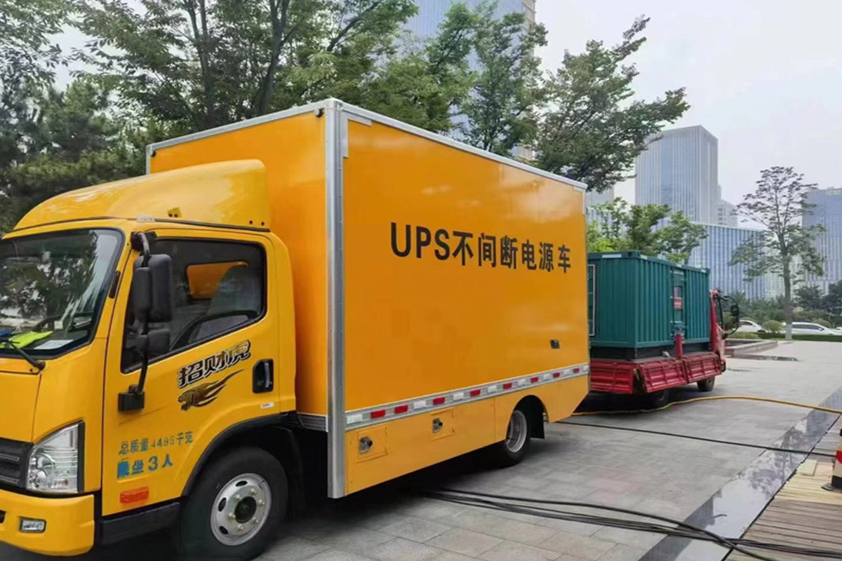 灌云发电机租赁施工现场