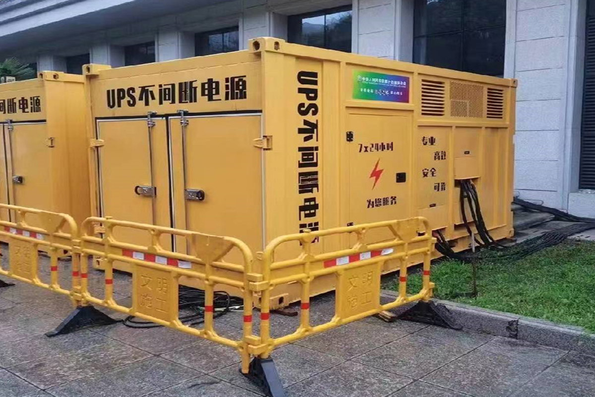 灌云发电机租赁施工现场