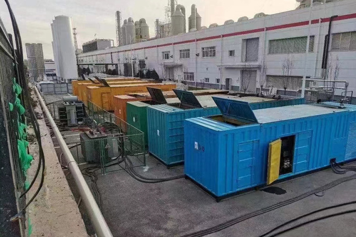 灌云发电机租赁施工现场